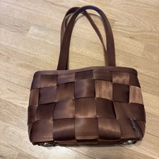 Harveys The Original Seatbelt Bag Brown Tote Hand Purse Shoulder Bag Made In USA