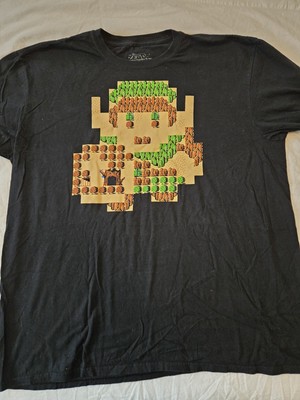 Legend Of Zelda Shirt Adult Extra Extra Large 8-Bit Link Map LootCrate Men's