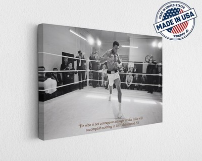 Muhammad Ali at Training, Boxing Poster Canvas, Motivational Wall Art