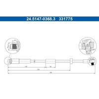 ATE 24.5147-0368.3 Bremsschlauch FüR Jaguar X Type X400