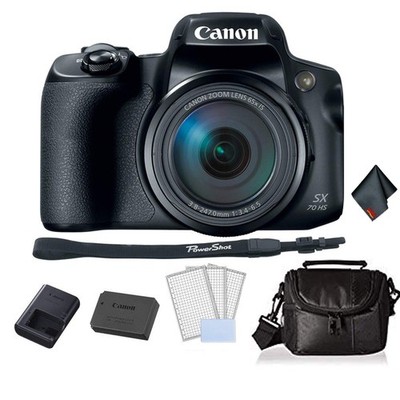Canon PowerShot SX70 HS Digital Camera Bundle with Carrying Case + LCD Screen