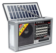 Premium AM/FM/SW Bluetooth Speaker MP3 Player Solar DC 5V Dcell Flashlight