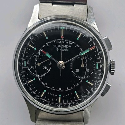 Vintage Sekonda Poljot 3017 (Strela) Chronograph UdSSR Herrenuhr 