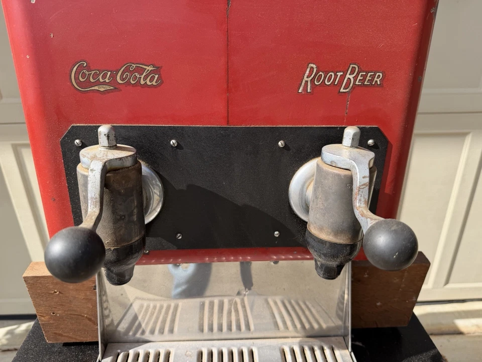 1930’s Coca Cola dispensador de fonte de refrigerante cabo duplo Art Deco original - Imagem 2 de 4