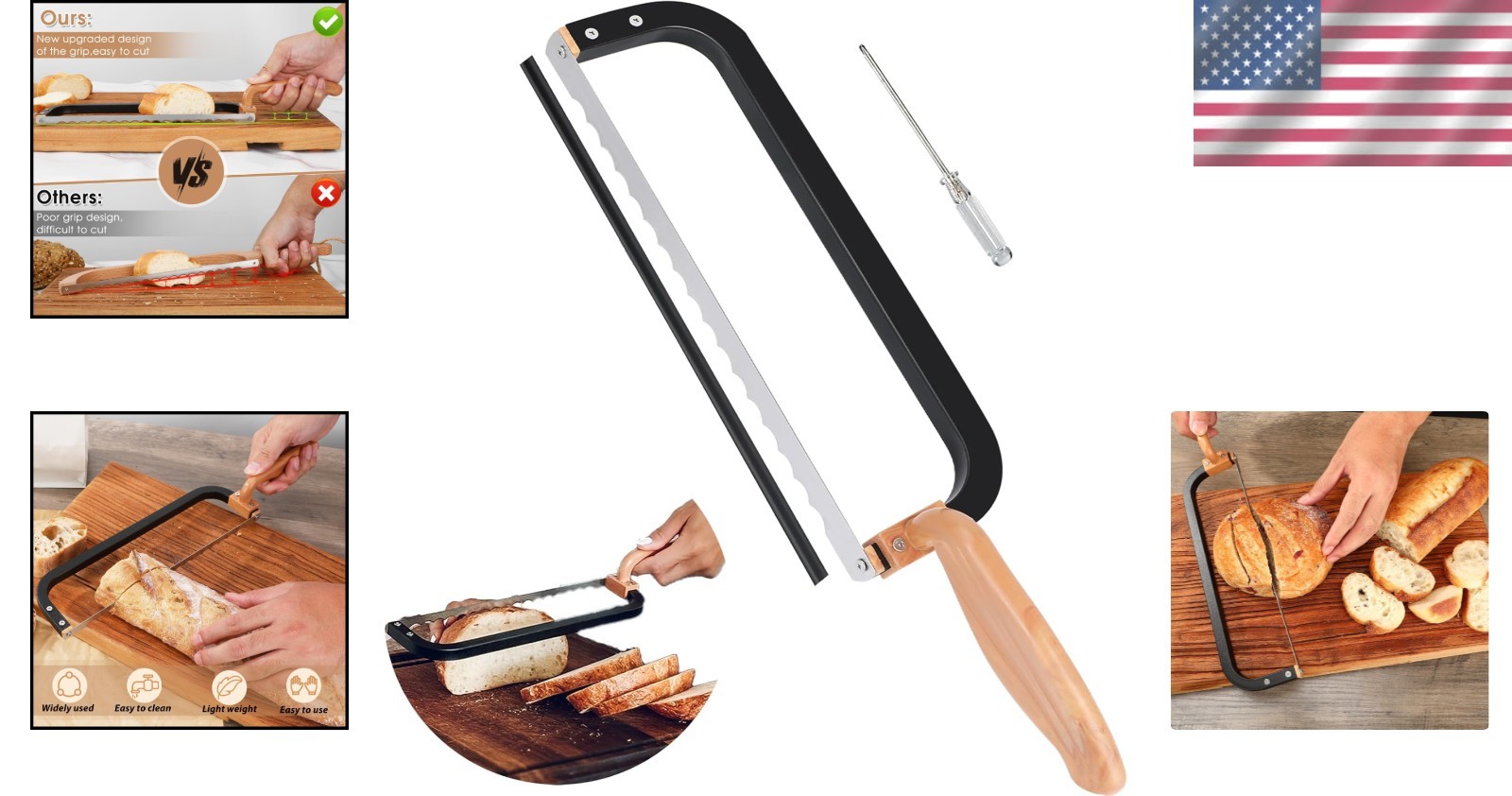 16" High-Carbon Stainless Steel Bread Knife with Ergonomic Handle for All Bakers