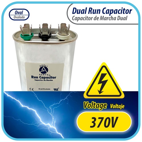 Appli Parts Dual Run Capacitor for ac 20+5 Mfd uF (microfarads) 370VAC CBB65 Ova - Picture 3 of 7