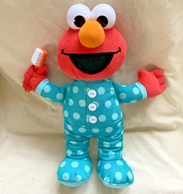 Sesame Street Brush Your Teeth Elmo Soft Plush Animal Talking 12'' Tall Musical