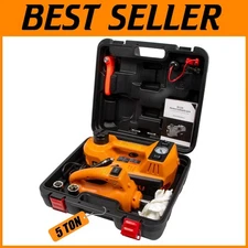 All-in-One Electric Car Jack & Tire Repair Kit - 5 Ton Capacity for All Vehicles