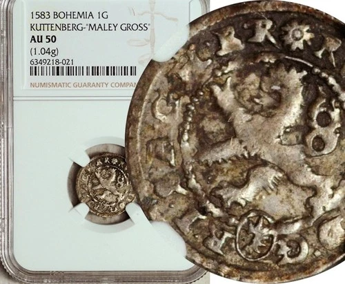 NGC AU-50 BOHEMIA SILVER MALEY GROSS 1583 (TOP POP: 1/0)