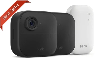 Blink Outdoor 4 Wireless Security Camera System 2-Pack w/ Sync Module, 1080p HD