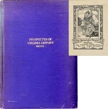 Philip Alexander Bruce, others / PROSPECTUS HISTORY HISTORY OF VIRGINIA #298328