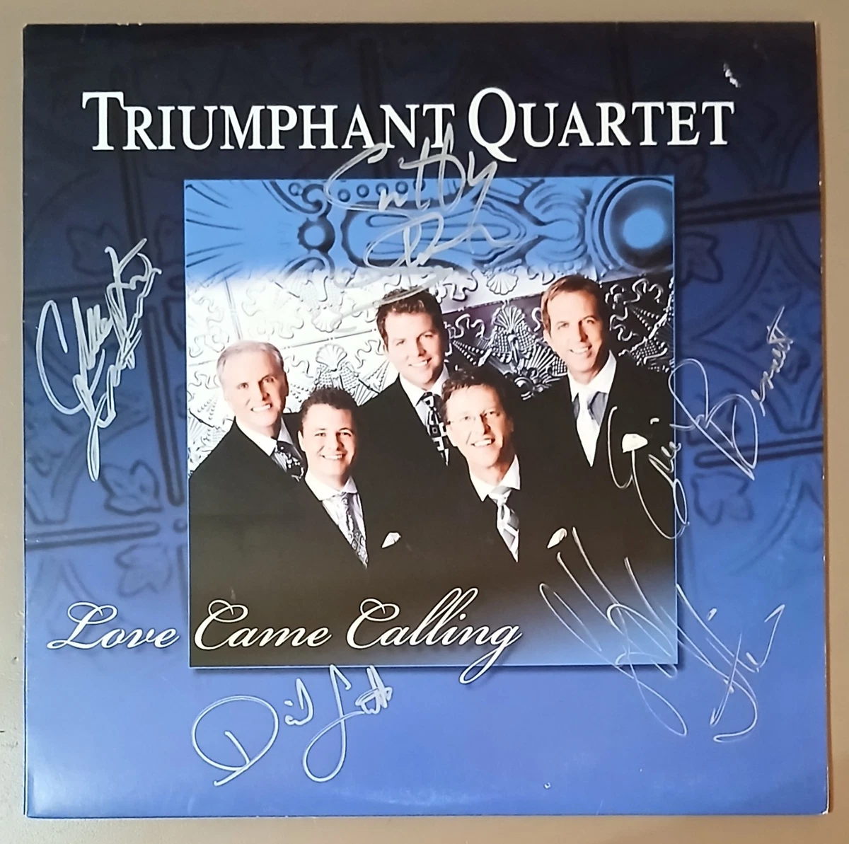Triumphant Quartet Autographed Vinyl LP Love Came Calling Southern