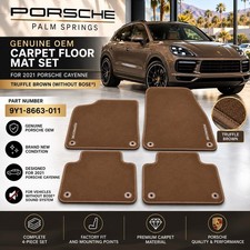 Genuine Porsche Cayenne Carpet Floor Mat Set Truffle Brown