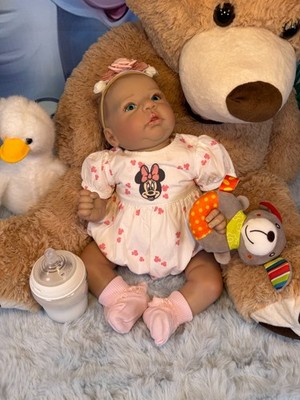 Reborn Soft Cloth Baby With Glass Weighted: Pounds 8oz