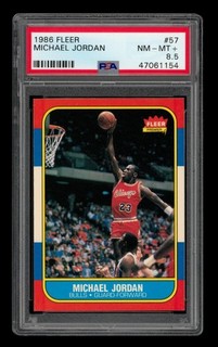 1986 87 Fleer Set Break # 57 Michael Jordan PSA 8.5 NM MT