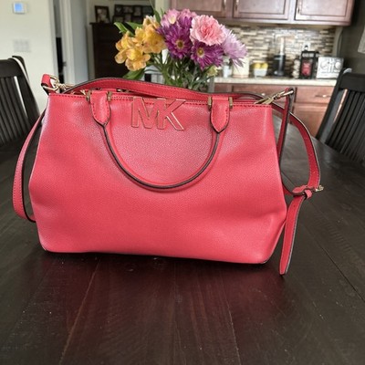 NWT MICHAEL KORS FLORENCE MEDIUM SATCHEL LEATHER IN  WATERMELON $329 MSRP