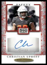 2021 SAGE Premier Draft #A189 Christian Uphoff Autographs Red