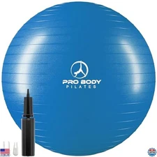 ProBody Pilates Exercise Ball - Premium Gym-Grade Balance Ball for Fitness &
