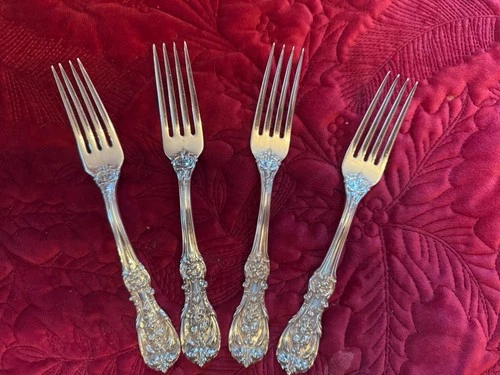 Reed & Barton Francis 1 Old Mark Sterling Forks 7 1/8” (250gr) Total Of 4