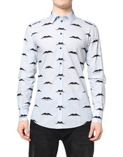 Dolce & Gabbana Light Blue Cotton MARTINI Formal Dress Men's Shirt