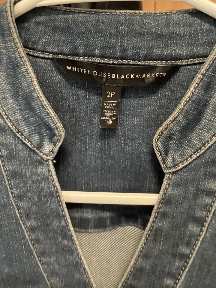 Vestido Camisa Denim Azul Mercado Negro Casa Blanca Talla 2P Foto 2 de 4