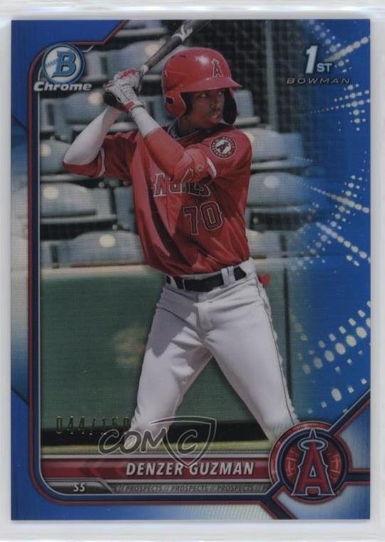 2022 Bowman Chrome Prospects Blue Refractor 44/150 Denzer Guzman #BCP-138 5i2