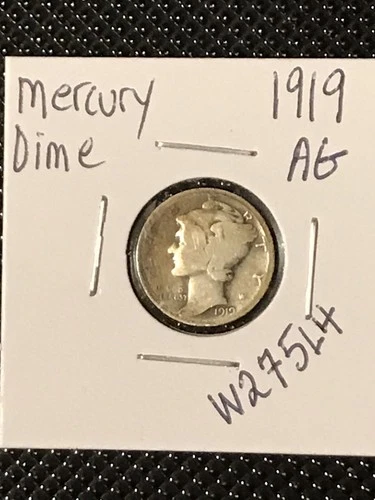 1919 Mercury Dime  AG