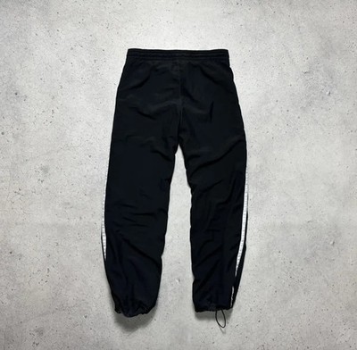 Nike Vintage Baggy Track Pants Black Swoosh Drill Y2K | eBay