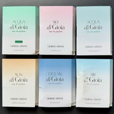 Giorgio Armani ACQUA DI GIOIA Perfume Collection Sample Vial 6pc Set