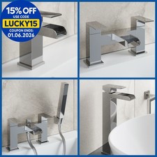 Waterfall Bathroom Taps Chrome Basin Mixer Bath Filler Shower Deck Tap Sets