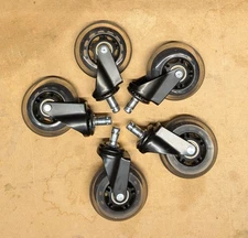 RidRed OCW-001 Office Chair Rubber Casters Wheels Universal Fit 3" Used
