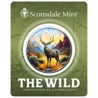 MULE DEER Colorized Silver Round - Scottsdale Mint 1 oz .999 Fine Silver BU WILD