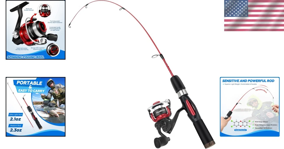 Durable Ultralight Ice Fishing Combo 25/26/27/28” - Ideal for Perch & Walleye - Image 2 of 4