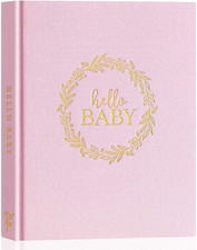 Hello Baby Memory Book for Boy Girl - Linen Cover Baby Book Memories Ke