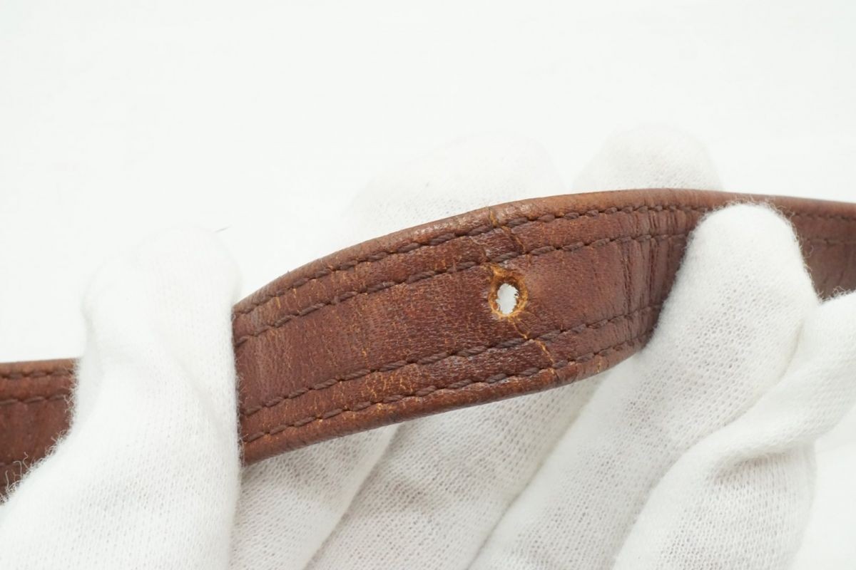 Borsa a tracolla Yves Saint Laurent vintage in pelle unisex logo YSL marrone usata