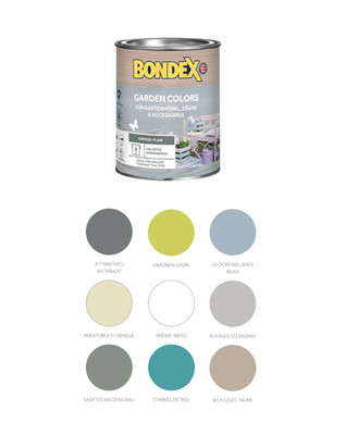Garden Colors 750 ml Seidenmatt Wasserbasiert Halbdeckende Farbe Farbwahl Bondex