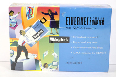 NEW Vintage Megahertz XJ10BT PCMCIA 10BASE-T Ethernet Adapter w/ XJACK Connector