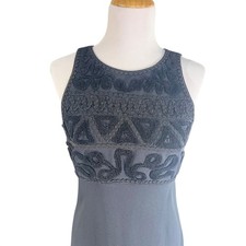 VTG 90s Roped Embroidered Maxi Dress Size S Whimsigoth Romantic HoCo Party Gala