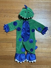 Miniwear Green Blue Unisex Dinosaur Baby Costume 3M