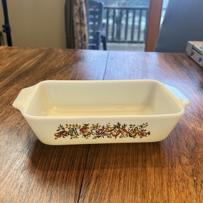 Vintage Anchor Hocking 5'' x 9'' Loaf Dish Pan Milk Glass Vegetable 1 Quart 441