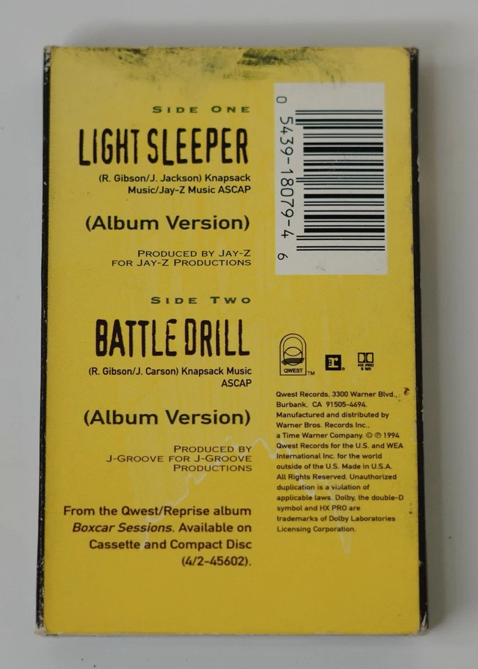 SAAFIR ~ LIGHT SLEEPER/BATTLE DRILL (1994) HIP HOP JAY-Z PRODUCED QWEST Cassette Foto 2 de 4