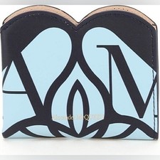 Alexander McQueen Black and Blue Leather Wallet/cardholder