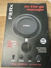 FITRX MAX-MINI MASSAGER PORTABLE PRECISION THERAPY WITH 4 CHANGEABLE HEADS NEW