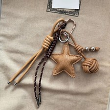 1pc Faux Leather Star Knot Keychain Pendant Decor Keyrings Bag Chain Accessories