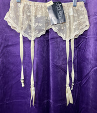 Sz XXL W NOS w Tag Formfit A Cut Above Peach Lace Garter Belt Floral Sissy