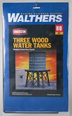 New Walthers 933-3507 Wooden Water Tank pkg(3) Model Kit