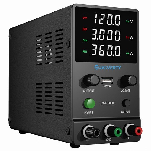 Precision Adjustable DC Power Supply, 0-120V/0-3A with Over-Voltage Protection - Picture 3 of 8