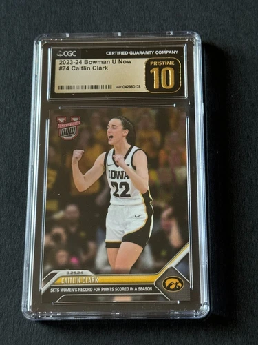 2023 Topps Now #61 CAITLIN CLARK Bowman U University Iowa Hawkeyes CGC 10 Gold