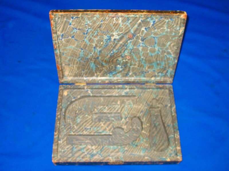 1830 to 1840's Deluxe Contoured Case for a Pair Of Very Early Pepperbox Pistols!