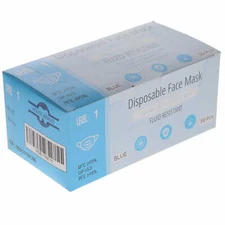 House Brand Dentistry 109111 3-Ply Earloop Face Masks ASTM Level 1 PFE 95% 50Pk